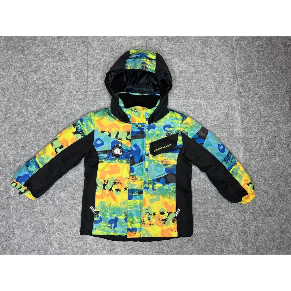 Obermeyer Kids Ski Jacket Snow Camo Print Size 2